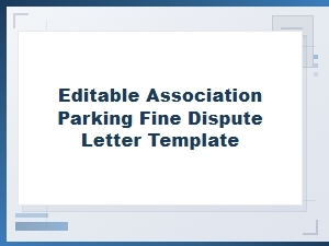 Dispute Your Hoa Parking Fine with This Editable Template