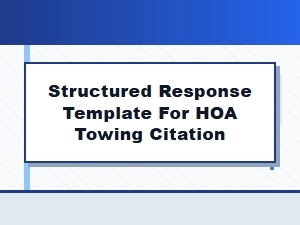 Structured Response Template for Hoa Towing Citations