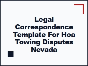 Nevada Hoa Guest Parking Towing Dispute Template