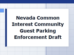 Nevada Common Interest Guest Parking Enforcement Draft