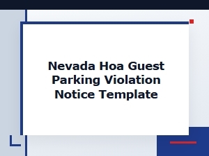 Nevada Hoa Guest Parking Violation Notice Template