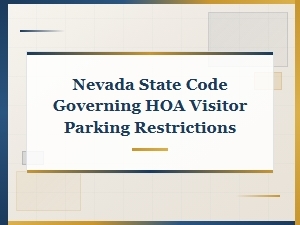 Nevada Laws on Hoa Visitor Parking Restrictions